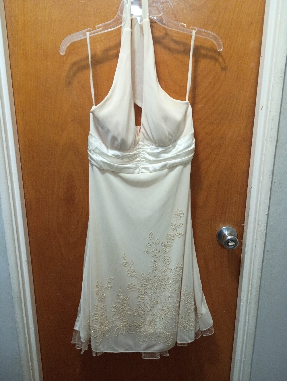 Ruby Rox Cream Top with Red Logo Tag